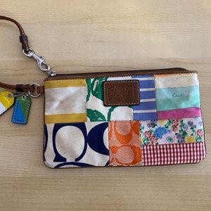 Patchwork Coach Summer Large Wristlet
